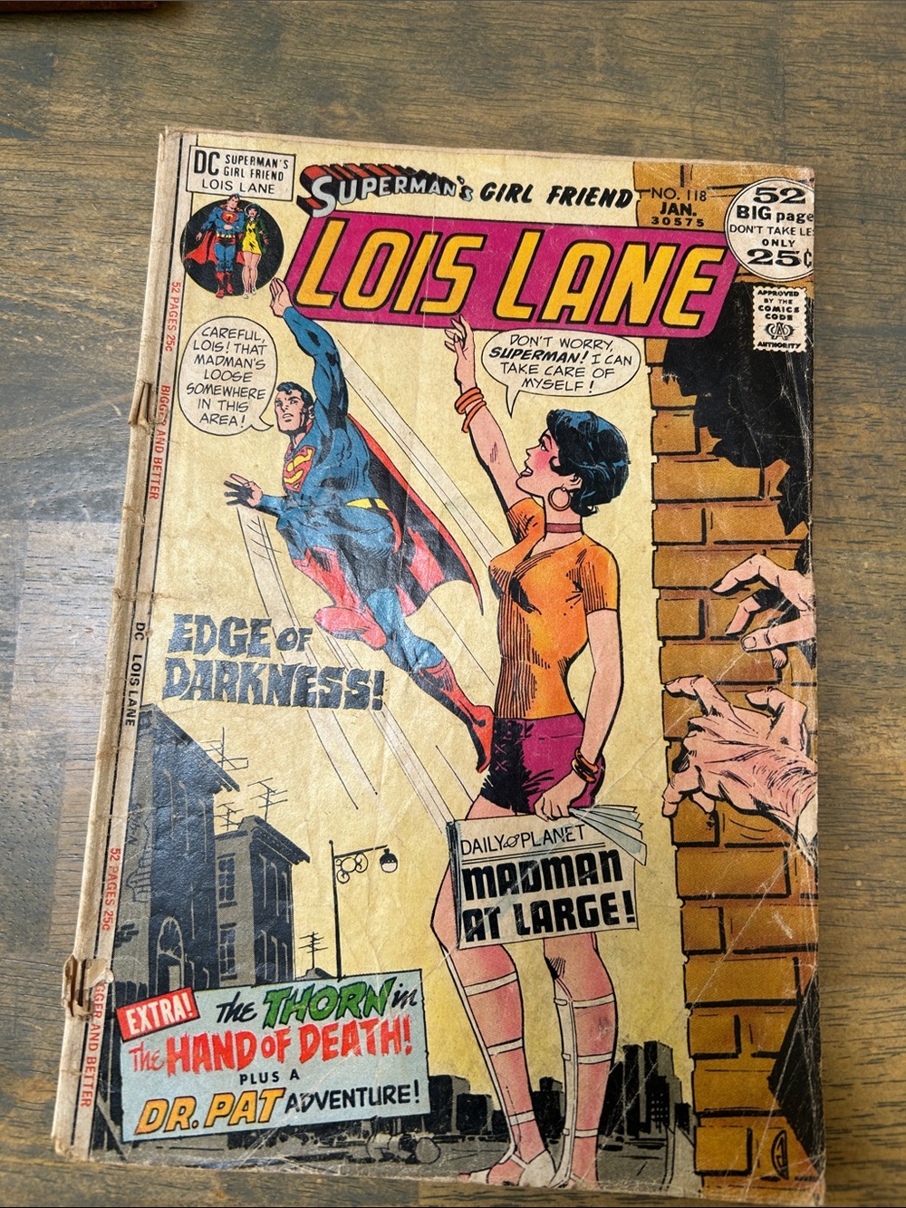 Lois Lane Comic Book Cover — Classic Vintage Colors